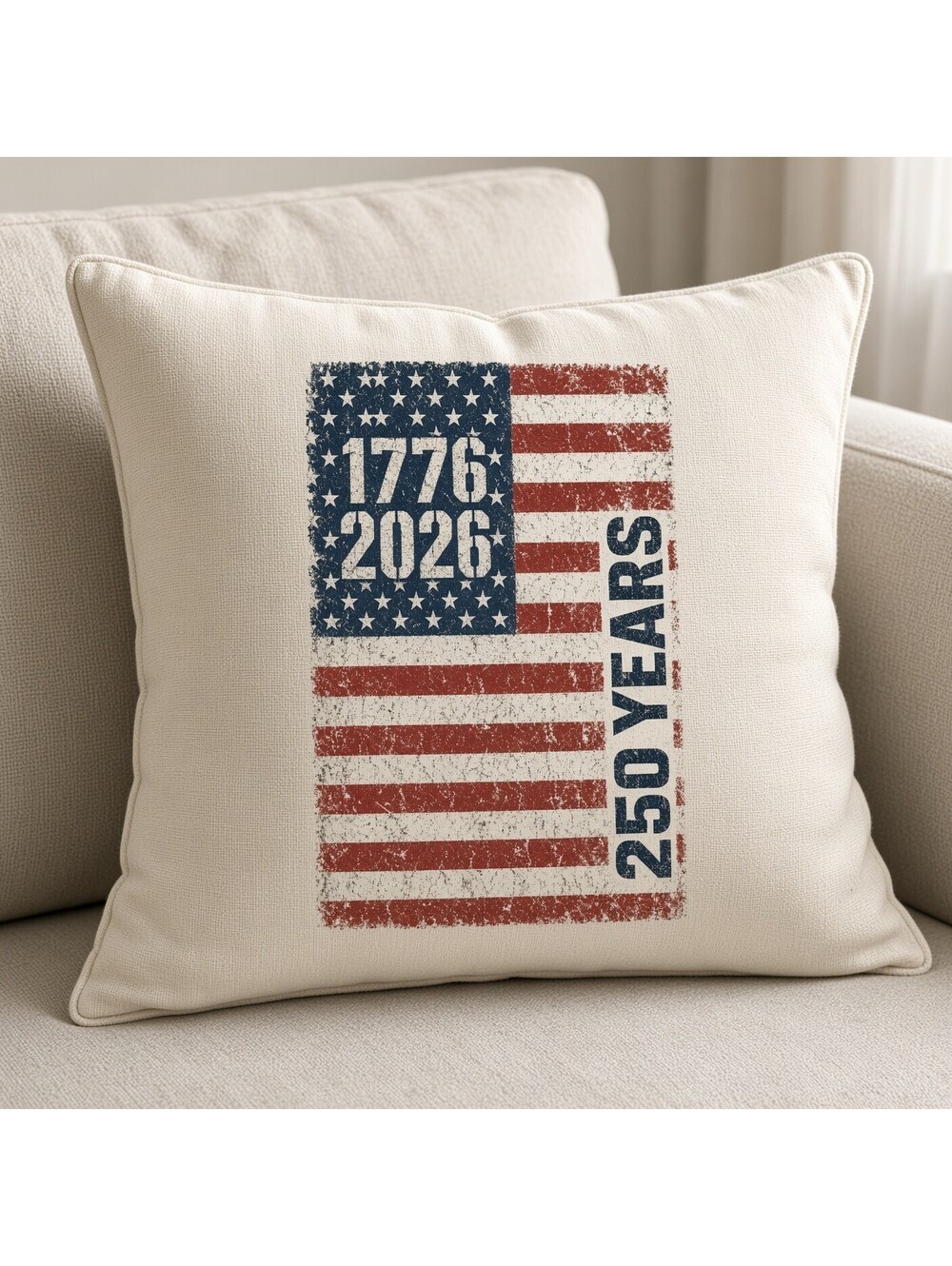 4pc 10" 1776 2026 250 Years America Distressed Flag DTF Transfer Ready Press